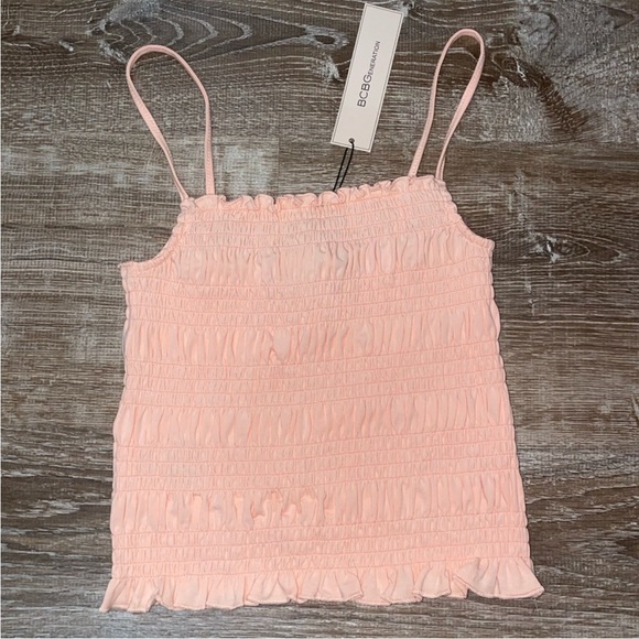 NWT Smocked Cami in Peach BCBGeneration - Picture 3 of 5